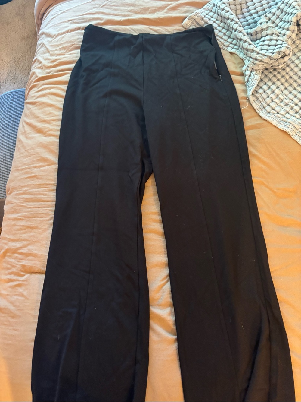 Truth Black Wide-Leg High-Rise Dress Pants